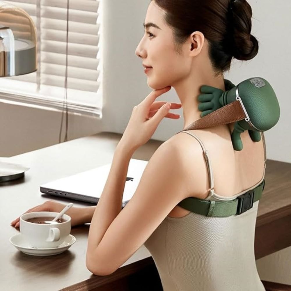 Portable Bionic Heated Neck & Back Massager – Deep Tissue Electric Pain Relief