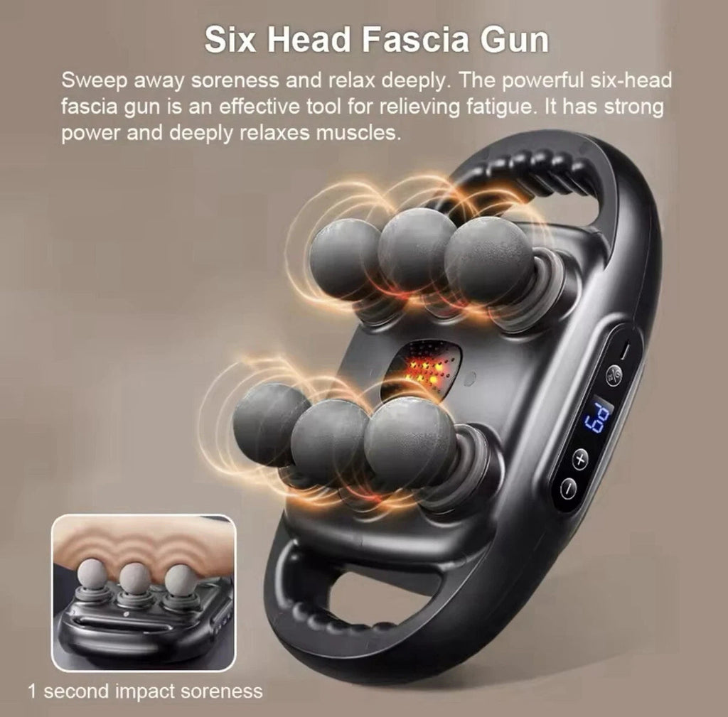 6-Head Electric Body Massager Machine – Multi-Point Deep Tissue Relaxation